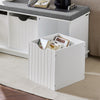 SoBuy FSR30-W Banc pentru Pantofi cu Pernă Căptușită și 3 Compartimente de Depozitare pentru Hol – 100x36x46 cm, Alb