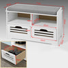SoBuy FSR36-K-W Banc pentru Pantofi cu Pernă Căptușită și Spațiu de Depozitare, Mobilier de Intrare Compact – 71x35x43 cm, Alb