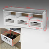 SoBuy FSR36-W Banc pentru Pantofi cu Pernă Căptușită și Spațiu de Depozitare, Mobilier de Intrare – 105x35x43 cm, Alb