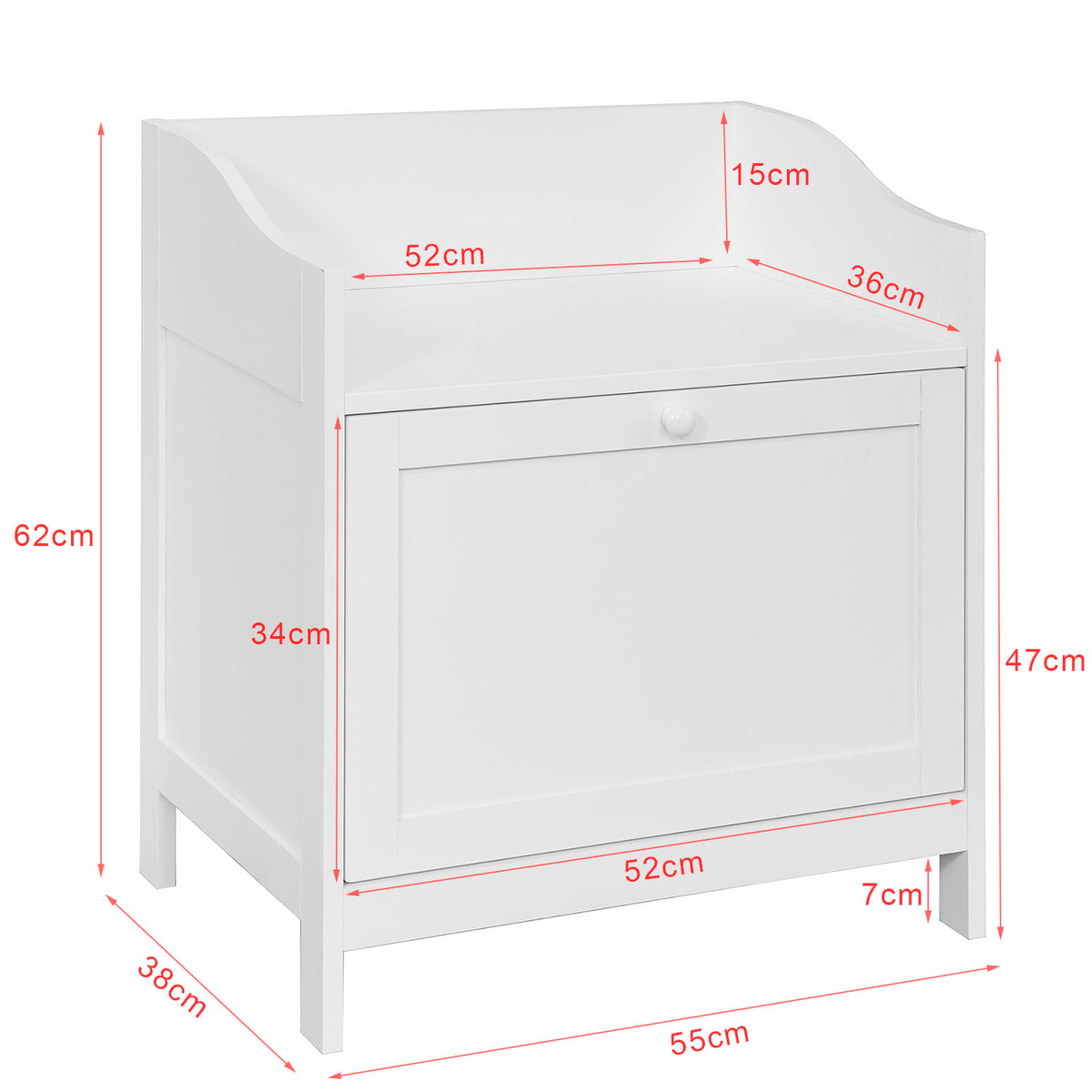SoBuy FSR51-W Pantofar Banc de Depozitare Mobilier Hol Comodă Pantofi