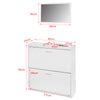 SoBuy FSR61-W Set Mobilier Hol Oglindă de Perete și Comodă Dulap Pantofi