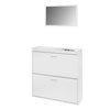 SoBuy FSR61-W Set Mobilier Hol Oglindă de Perete și Comodă Dulap Pantofi