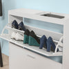 SoBuy FSR61-W Set Mobilier Hol Oglindă de Perete și Comodă Dulap Pantofi