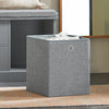 SoBuy FSR66-DG Banc de Rangement avec Coussin Rembourré, 2 Tiroirs et 2 Paniers Meuble Bas Entrée Commode à Chaussure Banquette Confortable