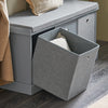 SoBuy FSR66-DG Banc de Rangement avec Coussin Rembourré, 2 Tiroirs et 2 Paniers Meuble Bas Entrée Commode à Chaussure Banquette Confortable