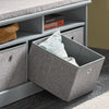 SoBuy FSR67-DG Banc de Rangement avec Coussin Rembourré, 2 Compartiments et 3 Paniers Meuble Bas Entrée