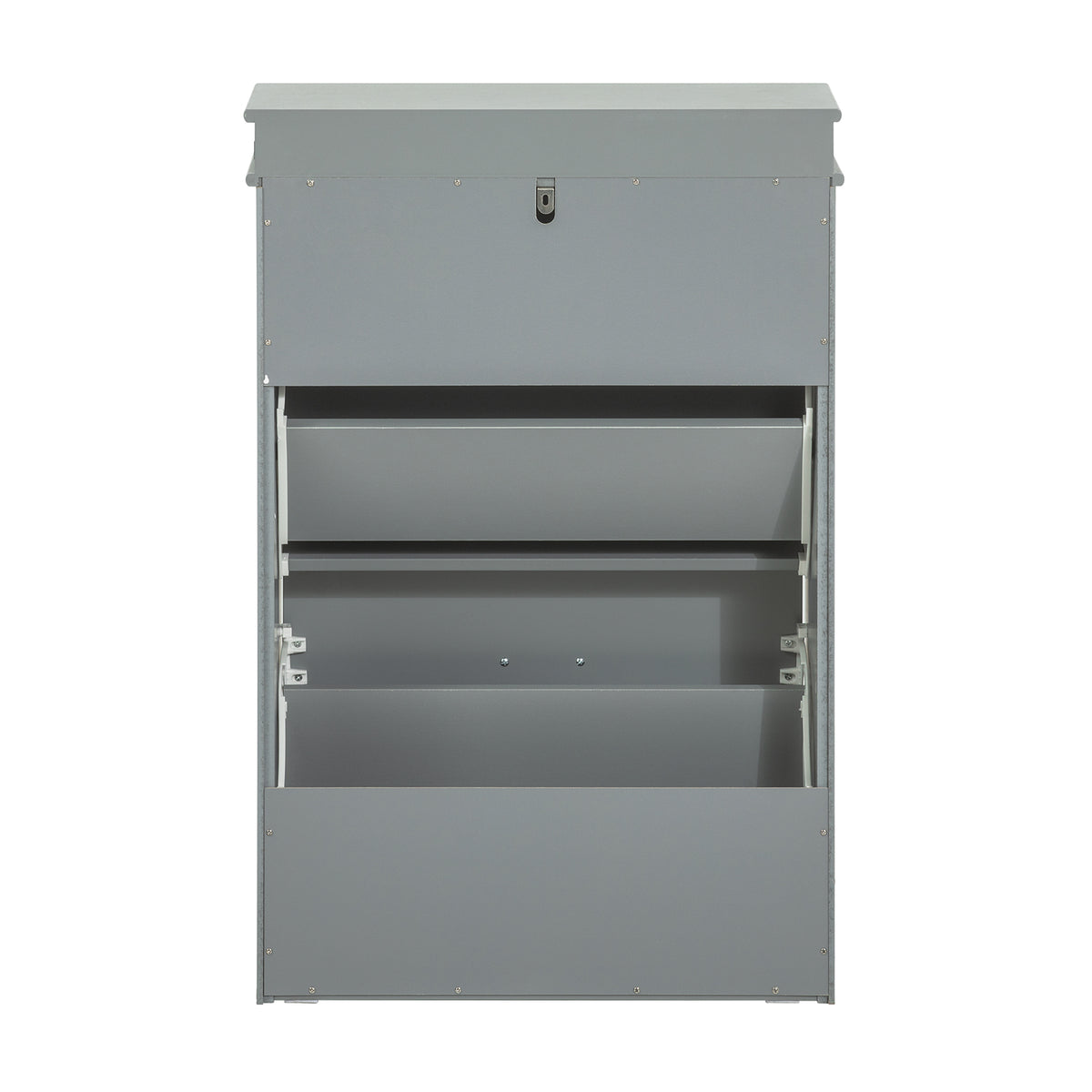 SoBuy FSR78-HG Dulap de pantofi cu 2 uși rabatabile, Raft pentru 8 perechi pentru hol – 54x24x83 cm, Gri