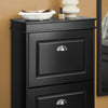 SoBuy FSR78-SCH Dulap pantofi cu 2 compartimente, Organizator încălțăminte pentru 8 perechi în hol/intrare – 54x24x83 cm, Negru