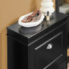 SoBuy FSR78-SCH Dulap pantofi cu 2 compartimente, Organizator încălțăminte pentru 8 perechi în hol/intrare – 54x24x83 cm, Negru