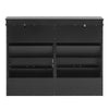 SoBuy FSR79-SCH Dulap pantofi cu 4 uși rabatabile, Suport pentru 16 perechi, pentru hol - 105x24x83 cm, Negru