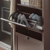 SoBuy FSR87-BR Dulap de pantofi, Comodă pantofi cu 2 sertare rabatabile și compartiment