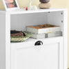 SoBuy FSR87-K-W Armoire à Chaussures 2 Abattants et Compartiment Ouvert pour Entrée Couloir, Blanc