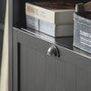 SoBuy FSR87-SCH Armoire à Chaussures 2 Abattants et Compartiment Ouvert pour Entrée Couloir – 80x24x110 cm, Noir