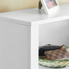 SoBuy FSR87-W Dulap de pantofi cu 2 uși rabatabile și compartiment deschis pentru hol – 80x24x110 cm, Alb