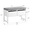 SoBuy Pantofi Piept Pat dormitoare cu pat cu pernă 2 sertare Intrare bancă L72*P30*A46cm FSR88-W