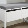 SoBuy FSR88-W Banc pentru Pantofi cu Pernă Căptușită și Spațiu de Depozitare pentru Intrare Hol – 72x30x46 cm, Alb