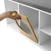 SoBuy FSR91-W Banc de Rangement pour Enfant Coffre à jouets Banc à Chaussures avec Maison de Chat Commode à Chaussures avec Coussin d'assise