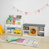 SoBuy FSR91-W Banc de Rangement pour Enfant Coffre à jouets Banc à Chaussures avec Maison de Chat Commode à Chaussures avec Coussin d'assise