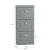 SoBuy FSR94-HG Dulap de încălțăminte cu 3 clapete, Depozitare 12 perechi, Certificat FSC®, Slim 24cm – 53x24x117 cm, Gri