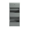 SoBuy FSR94-HG Dulap de încălțăminte cu 3 clapete, Depozitare 12 perechi, Certificat FSC®, Slim 24cm – 53x24x117 cm, Gri