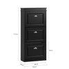 SoBuy FSR94-SCH Dulap pantofi cu 3 uși rabatabile, Suport 12 perechi pentru hol – 53x24x117 cm, Negru
