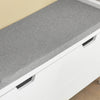 SoBuy FSR97-W Banc pentru Pantofi cu Pernă Căptușită și Rafturi, Mobilier de Hol – 91x30x50 cm, Alb
