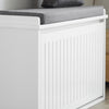 SoBuy Scarp cu clapetă și pernă pentru pantofi, culoare: alb, dimensiuni: aproximativ 62 x 46 x 26 cm FSR98-W