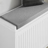 SoBuy Scarp cu clapetă și pernă pentru pantofi, culoare: alb, dimensiuni: aproximativ 62 x 46 x 26 cm FSR98-W