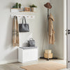SoBuy Scarp cu clapetă și pernă pentru pantofi, culoare: alb, dimensiuni: aproximativ 62 x 46 x 26 cm FSR98-W