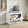 SoBuy Scarp cu clapetă și pernă pentru pantofi, culoare: alb, dimensiuni: aproximativ 62 x 46 x 26 cm FSR98-W