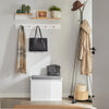 SoBuy Scarp cu clapetă și pernă pentru pantofi, culoare: alb, dimensiuni: aproximativ 62 x 46 x 26 cm FSR98-W