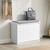 SoBuy Scarp cu clapetă și pernă pentru pantofi, culoare: alb, dimensiuni: aproximativ 62 x 46 x 26 cm FSR98-W