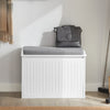 SoBuy FSR16-SCH Banc pentru pantofi cu 1 clapetă și pernă căptușită, Ladă de depozitare pentru hol – 60x30x48 cm, Alb