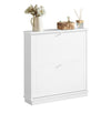 SoBuy Eșarfă cu 2 uși și 4 rafturi, culoare: alb, dimensiuni: aprox. 76 x 78 x 18 cm FSR99-W
