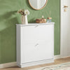 SoBuy Eșarfă cu 2 uși și 4 rafturi, culoare: alb, dimensiuni: aprox. 76 x 78 x 18 cm FSR99-W