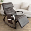 SoBuy FST20-BR Fauteuil à Bascule Berçante Relax avec Pochette Latérale Amovible