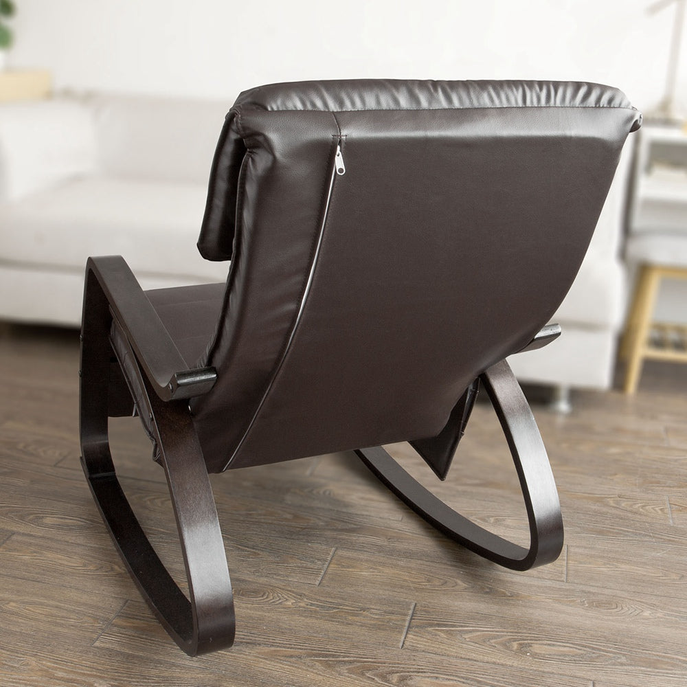 SoBuy FST20-BR Balansoar Relaxant cu Buzunar Lateral Detașabil