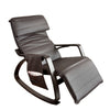 SoBuy FST20-BR Fauteuil à Bascule Berçante Relax avec Pochette Latérale Amovible