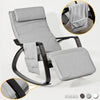 SoBuy FST20-HG Balansoar, Scaun Balansoar Relaxant, Scaun Balansoar cu Suport pentru Picioare, Tetiere Reglabile și Buzunar Lateral, Gri