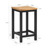 SoBuy FST29-SCHx2 Lot de 2 Chaises Tabourets de Cuisine en Bois avec Repose-Pieds