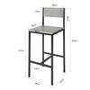 SoBuy FST53-HGx2 Set de 2 Scaune de Bar Scaune Înalte de Bucătărie Scaune de Bar