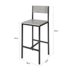 SoBuy Scaune cu scaune înalte scaune din lemn FSST53X2-HG