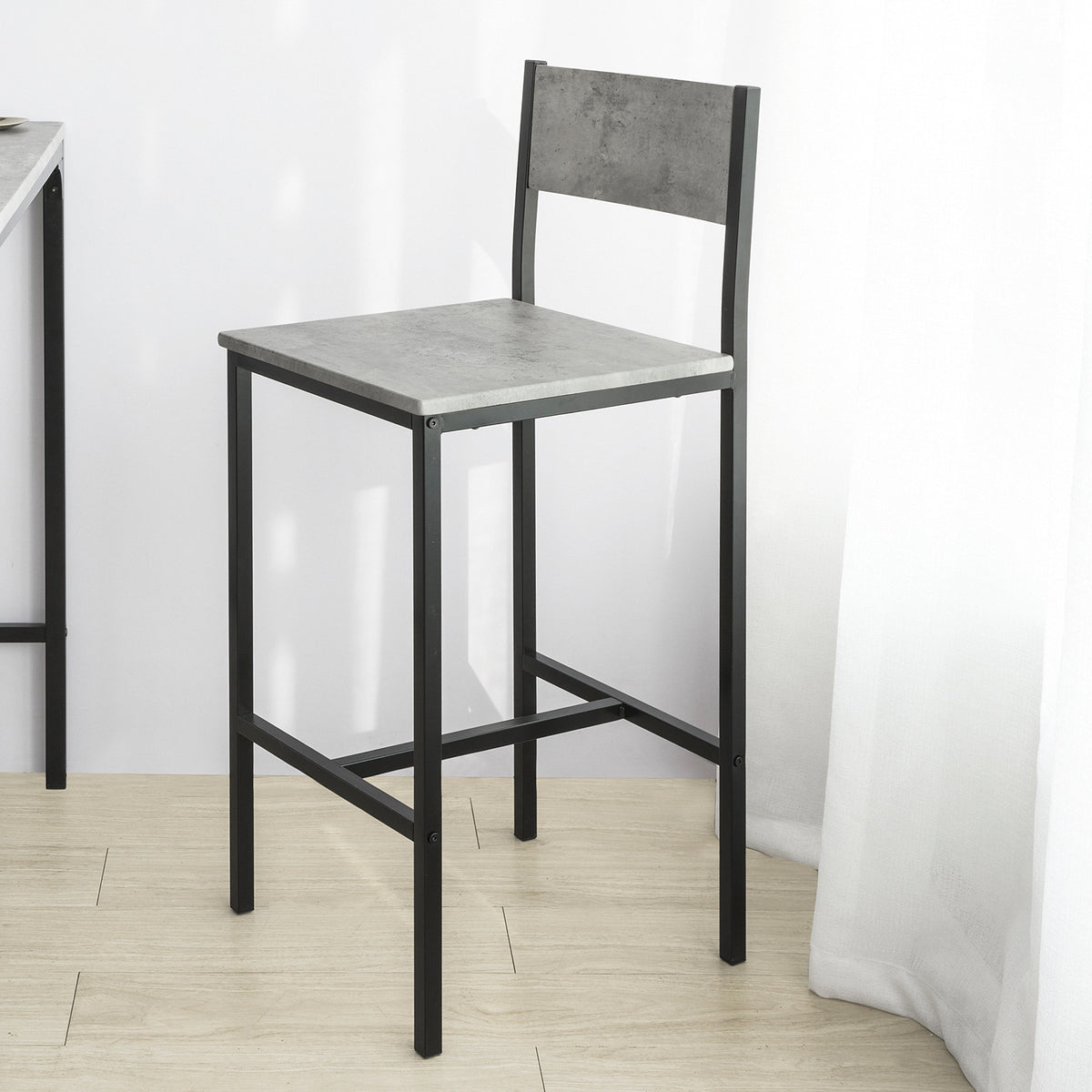 SoBuy FST53-HGx2 Set de 2 Scaune de Bar Scaune Înalte de Bucătărie Scaune de Bar