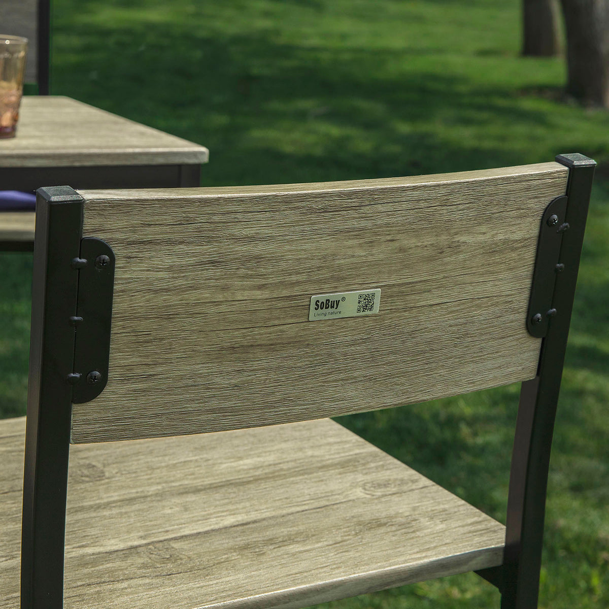 SoBuy FST53-Ax4 Lot de 4 Chaises Tabourets de Bar Cuisine Chaises de Bar, avec Repose-Pieds