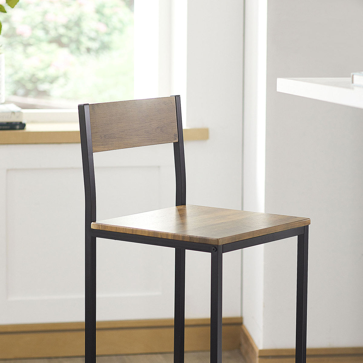 SoBuy FST53-XLx2 Set de 2 Scaune de Bar pentru Bucătărie, cu Suport pentru Picioare