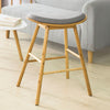 SoBuy FST57-DG Tabouret de Bar Tabouret Haut Cuisine avec Repose-Pieds et Coussin
