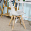 SoBuy FST58-W Scaun scandinav pentru bucătărie sufragerie cu șezut tapițat