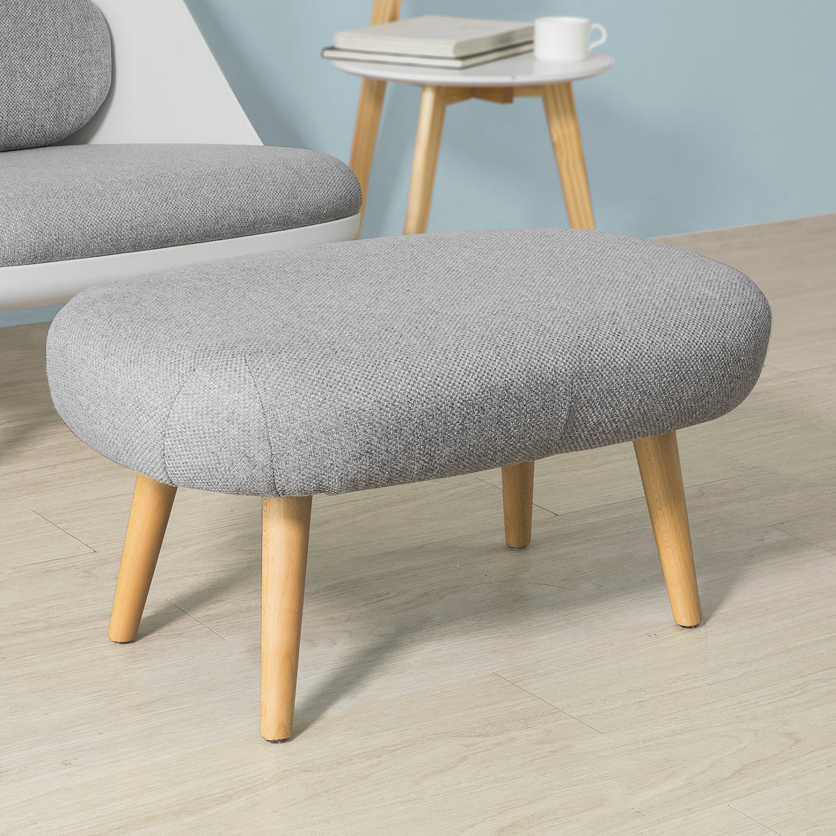 SoBuy FST63-HG Fotoliu Relax cu Suport Picioare Taburet Șezlong Living Dormitor