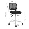 SoBuy FST64-SCH Scaun de birou ergonomic, Scaun rotativ, Scaun pentru calculator, Reglabil pe înălțime - Negru