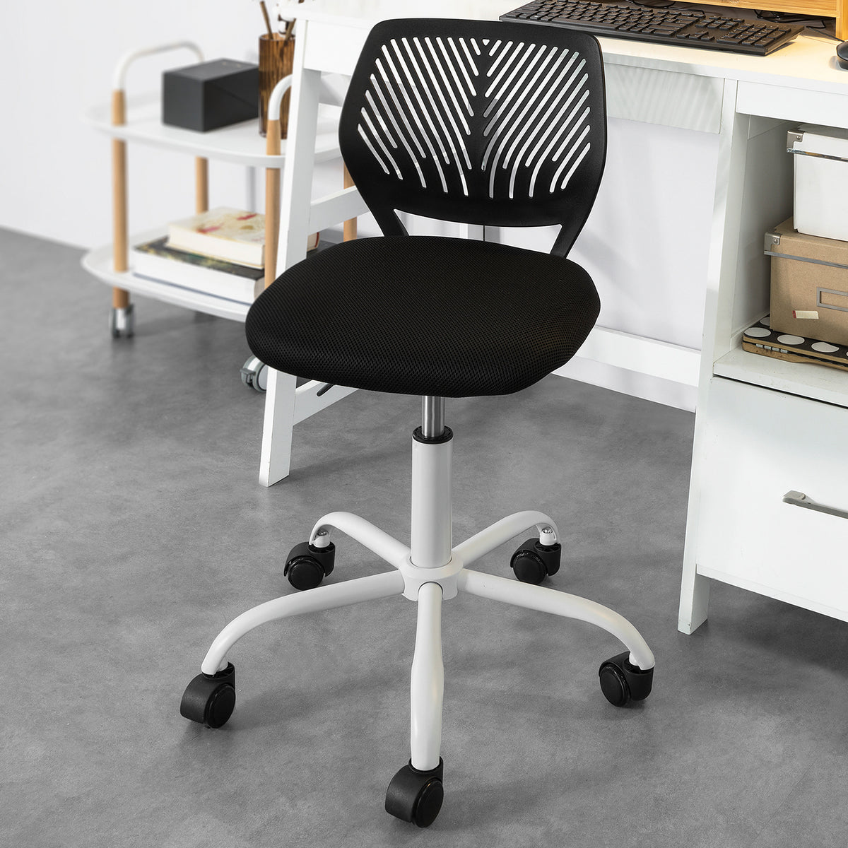 SoBuy FST64-SCH Chaise de Bureau Ergonomique Fauteuil Pivotant Chaise pour Ordinateur Hauteur Réglable -Noir